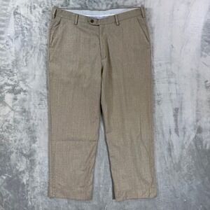 Berle Dress Pants Mens Size 40x30 Tan Heathered Trousers Formal